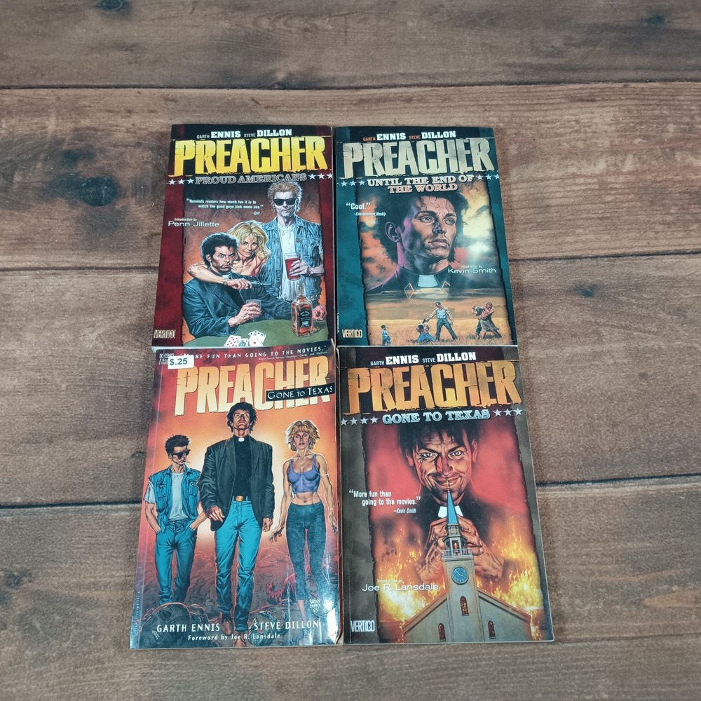 Preacher Comic Books Garth Ennis Steve Dillon Lot‎ of 4 Graphic Novels